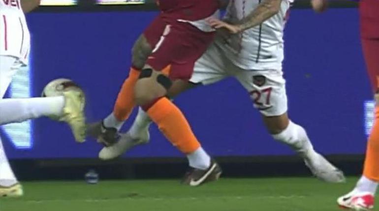 Gaziantep FK-Galatasaray maçında tartışma yaratan penaltı ve ofsayt kararları Icardiye net sarı kart