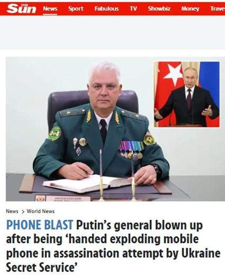 Cep telefonunu açtı, ev havaya uçtu Putinin generaline suikast