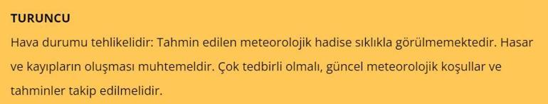 Meteoroloji paylaştı:13 kente sarı ve turuncu uyarı, İstanbul için fırtına alarmı