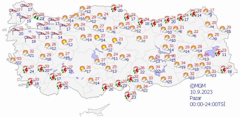 Meteoroloji paylaştı:13 kente sarı ve turuncu uyarı, İstanbul için fırtına alarmı