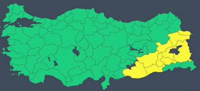 Uyarılar peş peşe geldi Meteorolojiden 10 kent için sarı alarm