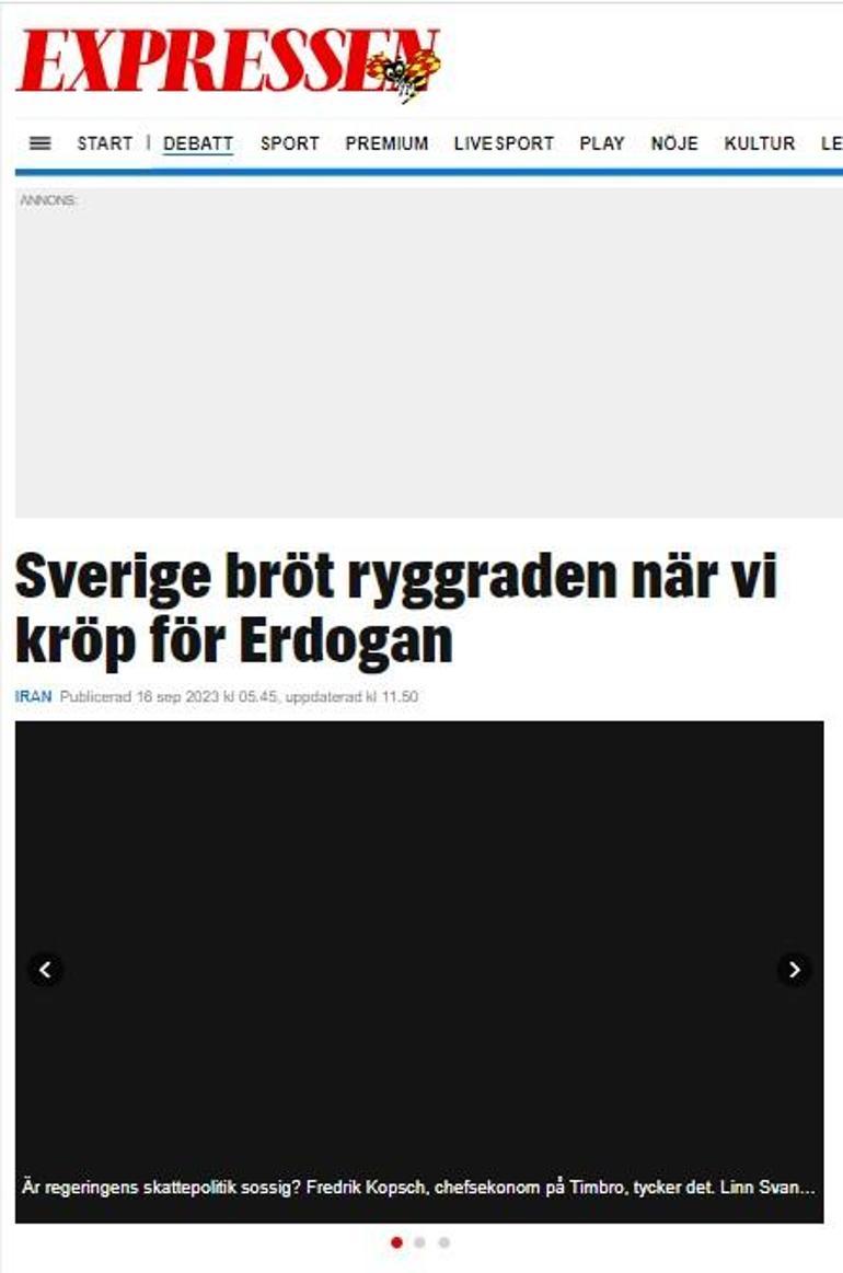 Erdoğanın sözleri İsveç medyasında yankılandı: Türkiyeye boyun eğmekten omurgamız kırıldı