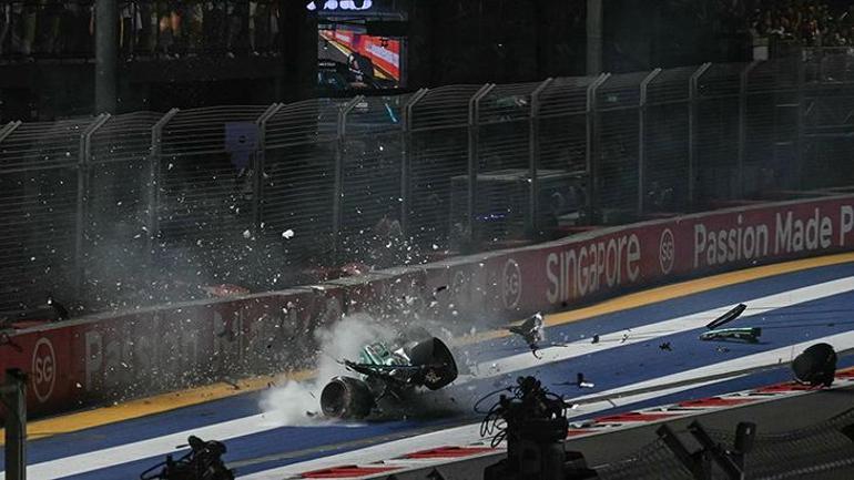 Formula 1 Singapur Grand Prixsinde korkutan kaza Sıralama turlarında büyük sürpriz