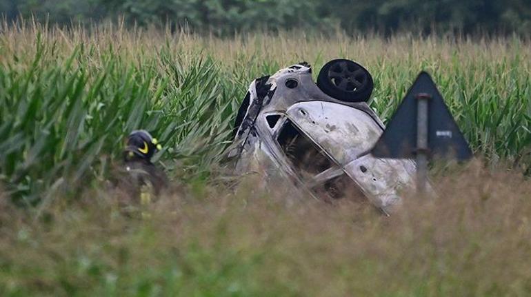 İtalyadaki uçak kazasının görüntüleri ortaya çıktı