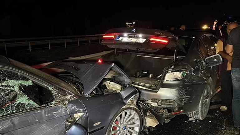 Anadolu Otoyolunda feci kaza 11 otomobil çarpıştı: 6 yaralı
