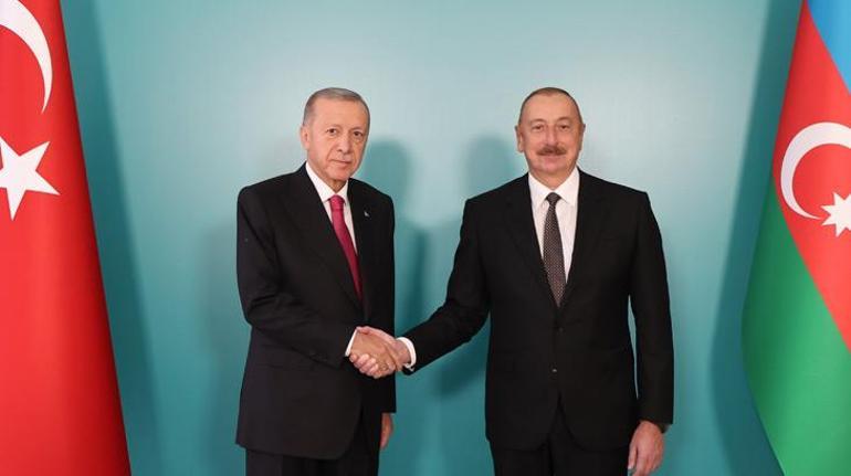 Cumhurbaşkanı Erdoğan- Aliyev görüşmesinden ilk kare