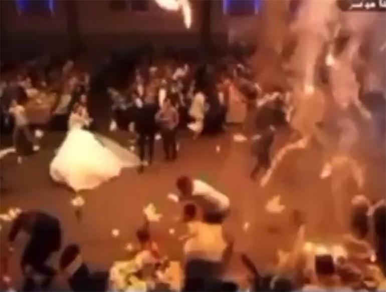 Düğünde havai fişek atıldı, salon cehenneme döndü: En az 100 ölü