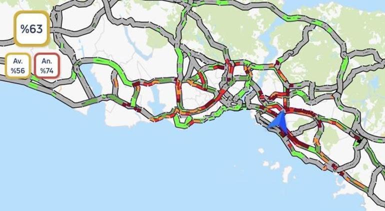 Anadolu Yakası’nda trafik yüzde 74’e ulaştı