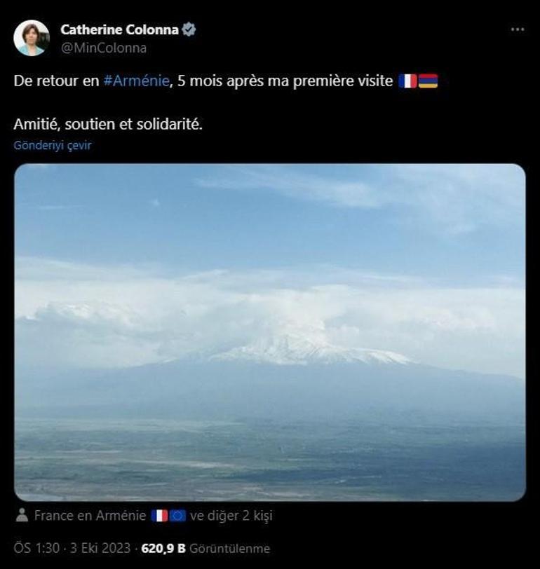 Fransa Dışişleri Bakanının Ermenistan paylaşımı tepki topladı
