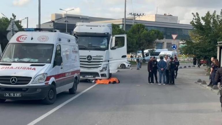 İstanbulda korkunç görüntü Hafriyat kamyonunun altında can verdi