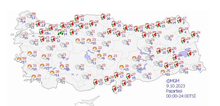 Meteoroloji tek tek saydı: 14 il için uyarı Kuvvetli geliyor