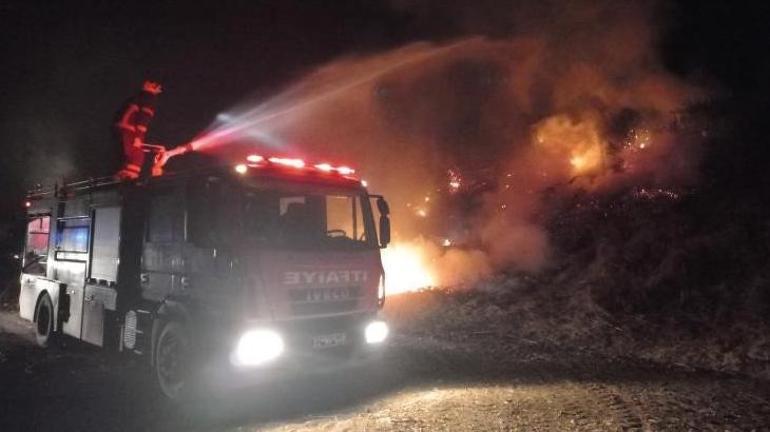 Edirnede ağaçlık alandaki yangın kısa sürede söndürüldü