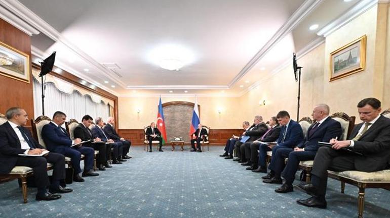 Aliyev ve Putin, Kırgızistan’ın başkenti Bişkek’te bir araya geldi