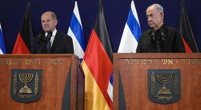 Almanya Başbakanı Olaf Scholz İsraili ziyaret etti