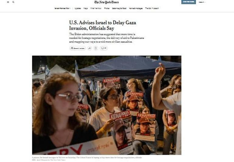 New York Times yazdı: Kara harekatına ABD freni