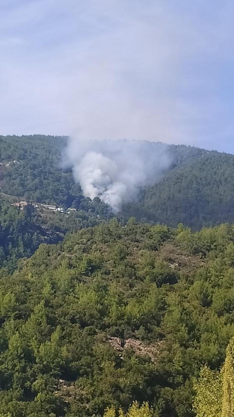 Antalyada orman yangını Müdahale sürüyor
