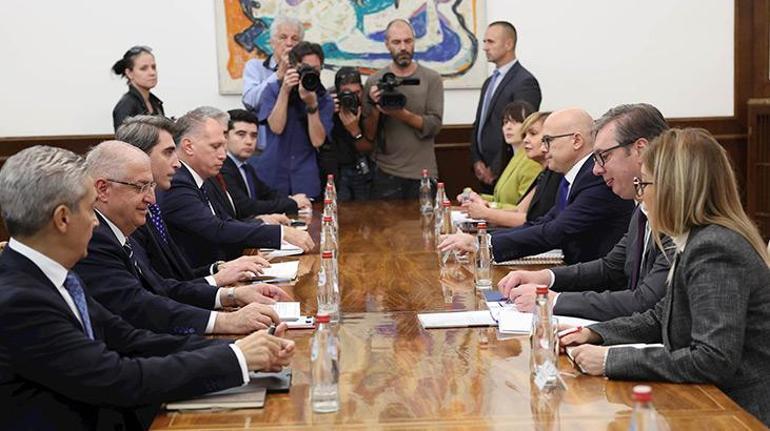 Bakan Güler ile Sırbistan Cumhurbaşkanı Vucic görüştü