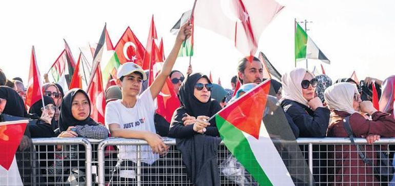Yüz binler Filistin için tek ses oldu