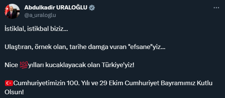 Bakan Uraloğlu: Nice 100 yılları kucaklayacak olan Türkiyeyiz