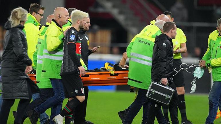 Yürekler ağza geldi AZ Alkmaar-NEC Nijmegen maçında korkutan sakatlık