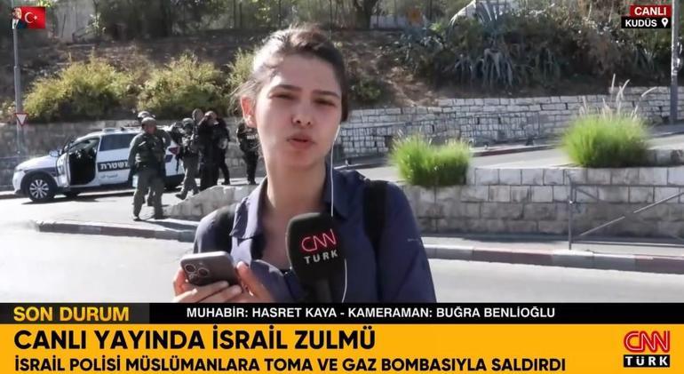 Canlı yayında İsrail şiddeti TOMA ve gaz bombalarıyla saldırdılar