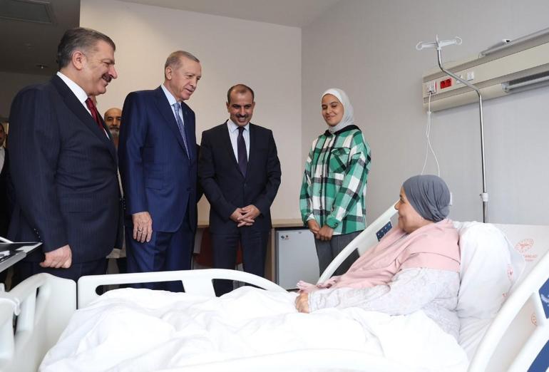Cumhurbaşkanı Erdoğandan Gazzeli hastalara ziyaret