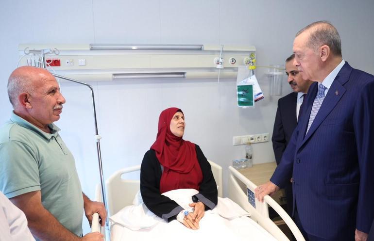 Cumhurbaşkanı Erdoğandan Gazzeli hastalara ziyaret