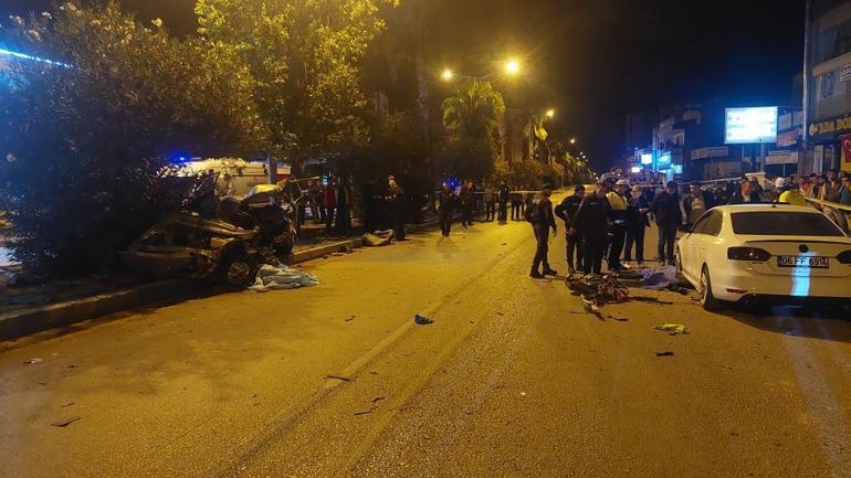 Adanada korkunç kaza Otomobil ikiye bölündü: 3 ölü, 2 yaralı