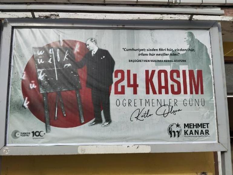 Bursada, tartışılan Öğretmenler Günü afişi 1 gün sonra kaldırıldı