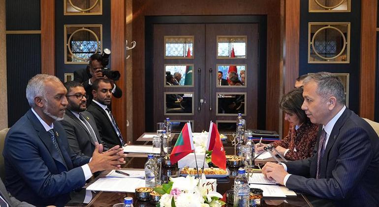 Bakan Yerlikaya Maldivler Cumhurbaşkanı ile görüştü