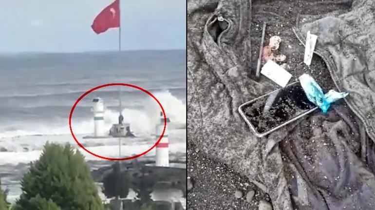 Trabzonda 2 liseli dalgalara kapılmıştı Hırka, cep telefonu ve kalem bulundu