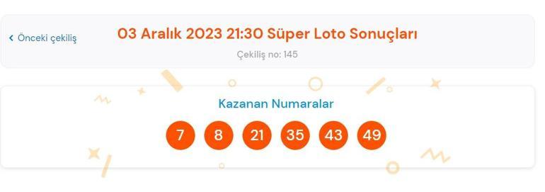 Süper Loto sonuçları AÇIKLANDI 3 Aralık Süper Loto çekilişinde büyük ikramiye kazandıran numaralar SORGULAMA EKRANI