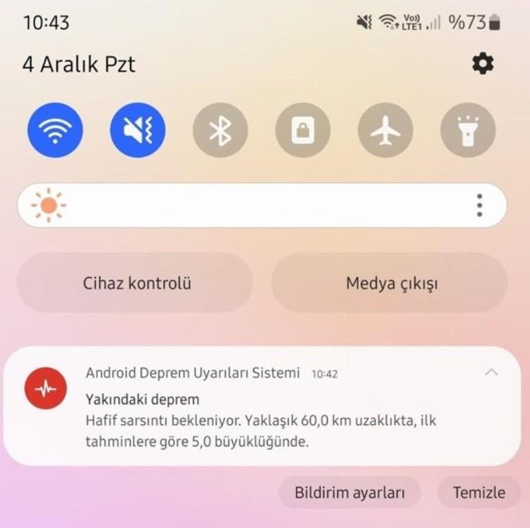 Marmara Denizindeki deprem öncesi telefonlara mesaj gönderildi Peki deprem uyarı sistemi nasıl aktifleştirilir