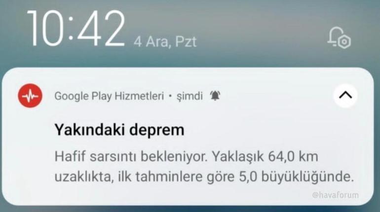 Önce mesaj sonra deprem: Bursadakilere 7 saniye, İstanbuldakilere 20 saniye önce