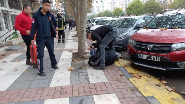Kendi yakmakla tehdit etti, polisler böyle kurtardı