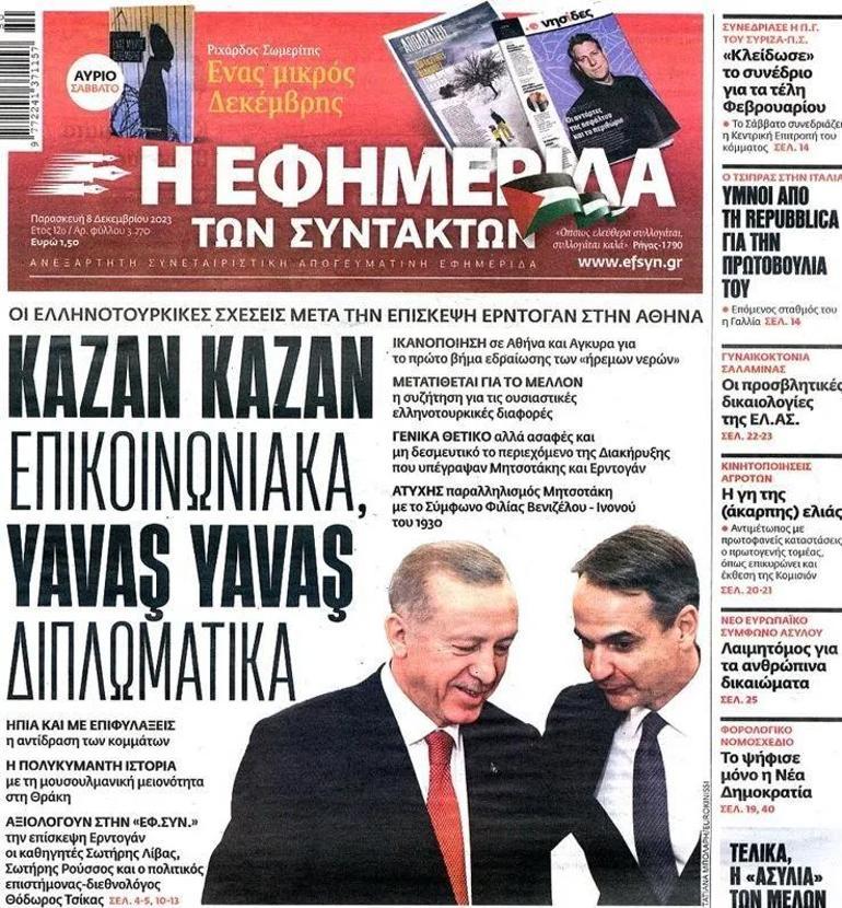 Tüm manşetlerde Türkiye ve Erdoğan var Yunan gazetelerinden Türkçe ilk sayfa