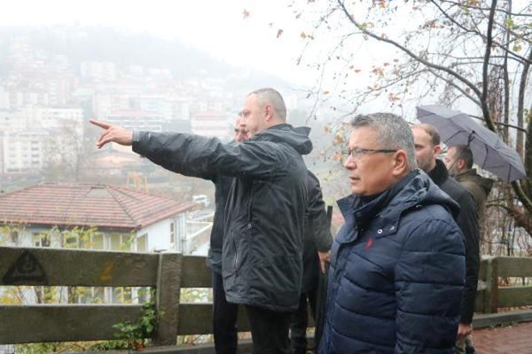 Zonguldakta Hastane yolu çöktü: Tanı Merkezi kapatıldı