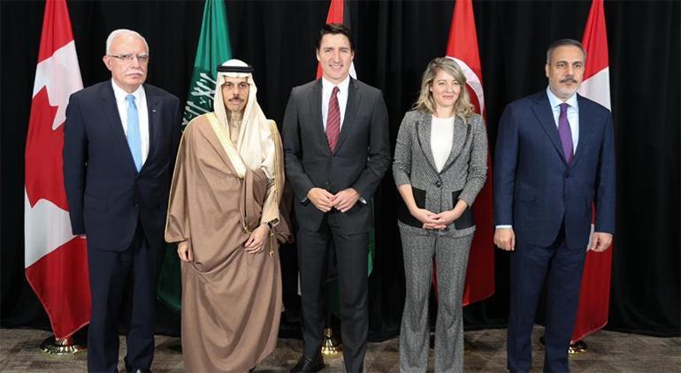 Bakan Fidandan Gazze diplomasisi Kanada Başbakanı Trudeau ile görüştü