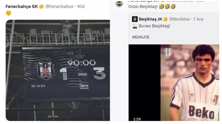 Fenerbahçeden derbi sonrası Beşiktaşa olay gönderme