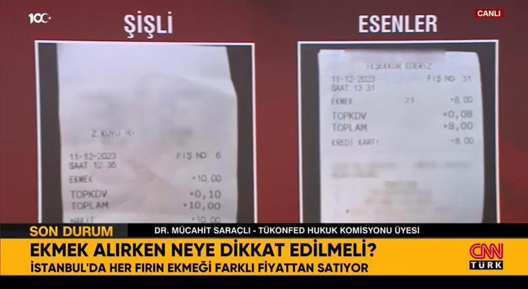 İstanbulda ekmek neden farklı fiyatlara satılıyor Vali Gül: Ekmeğin fiyatı 6.5 TL