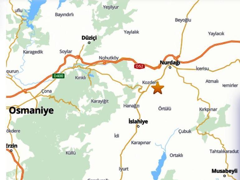 AFAD duyurdu Gaziantepte 3.9 büyüklüğünde deprem