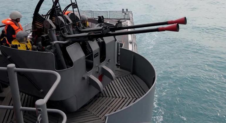 Türk Deniz Kuvvetleri savaş gemilerinden Doğu Akdenizde atış eğitimi