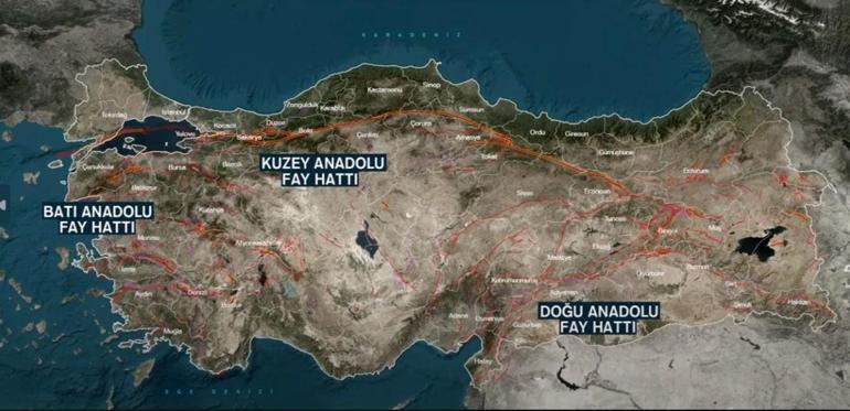 Türkiyenin diri fay haritası güncellendi  En riskli bölgeler... 7.4 büyüklüğünde deprem beklenen il