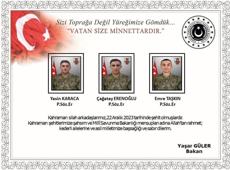Kuzey Irakta 6 askerimiz şehit Türkiyenin ağladığı kahramanların kimlikleri belli oldu