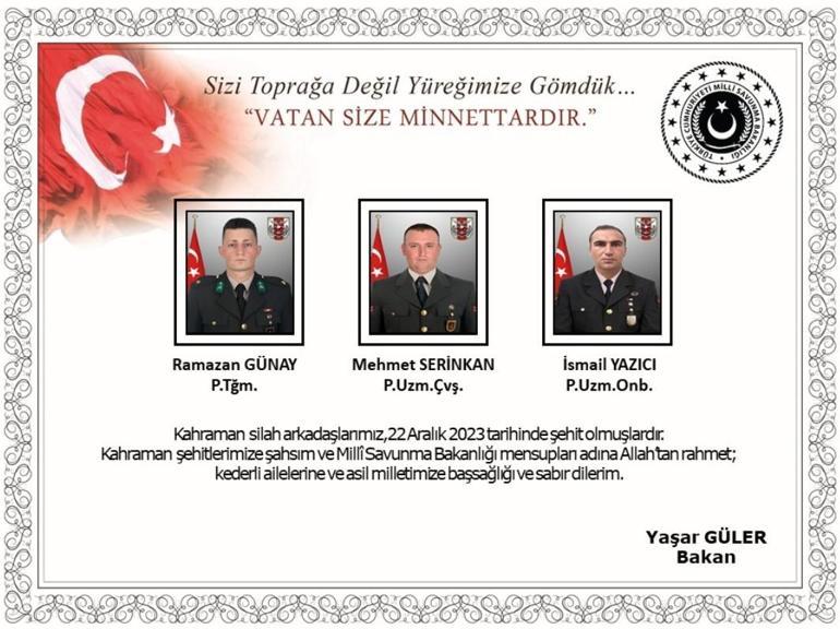 Terör saldırısında şehit olan 6 askerin kimliği belli oldu