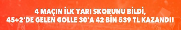 4 maçın ilk yarı skorunu bildi, 45+2’de gelen golle 30’a 42 bin 539 TL kazandı