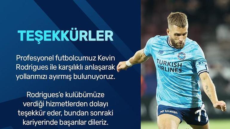 Adana Demirsporda Kevin Rodrigues ile yollar ayrıldı