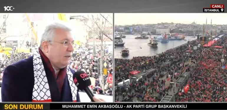 İstanbulda tarihi yürüyüş: On binlerce vatandaş şehitler ve Filistin için bir araya geldi