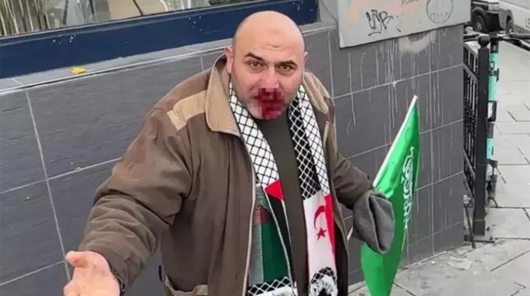 Filistine destek yürüyüşünde vatandaşa yumruklu saldırı İfadesi ortaya çıktı