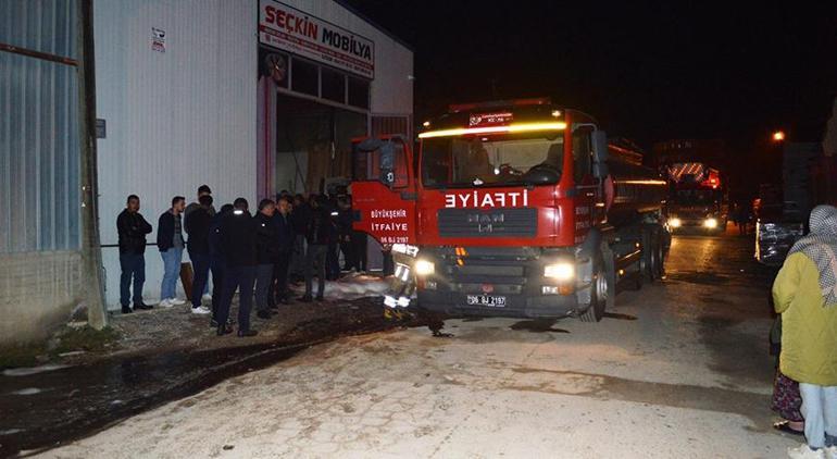 Ankarada palet üretim tesisinde korkutan yangın